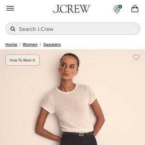 J.Crew Ribbed Featherweight Cashmere T-shirt